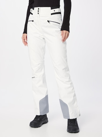 ZIENER Slim fit Workout Pants 'TILLA' in White: front