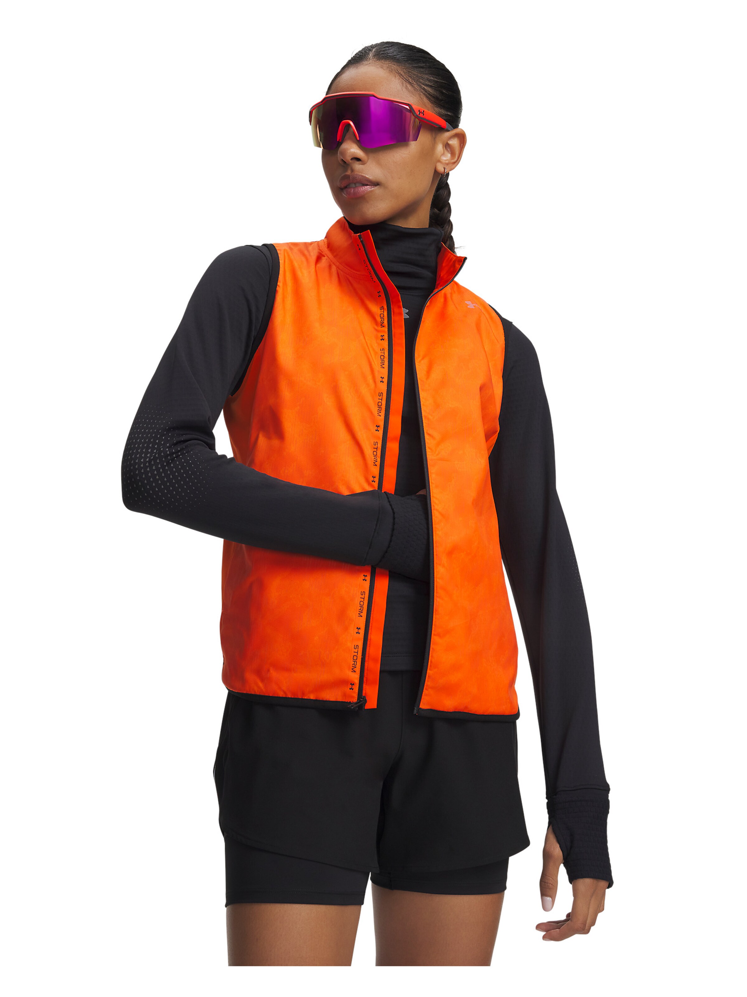 UNDER ARMOUR Sportbodywarmer in Oranje: voorkant