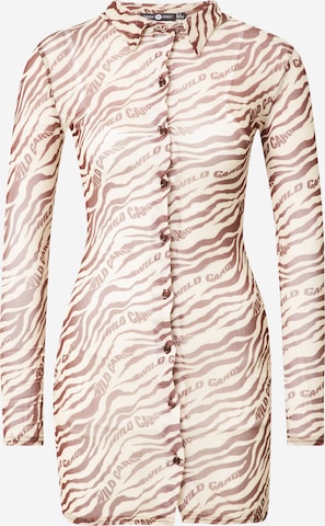 Robe-chemise Daisy Street en beige : devant
