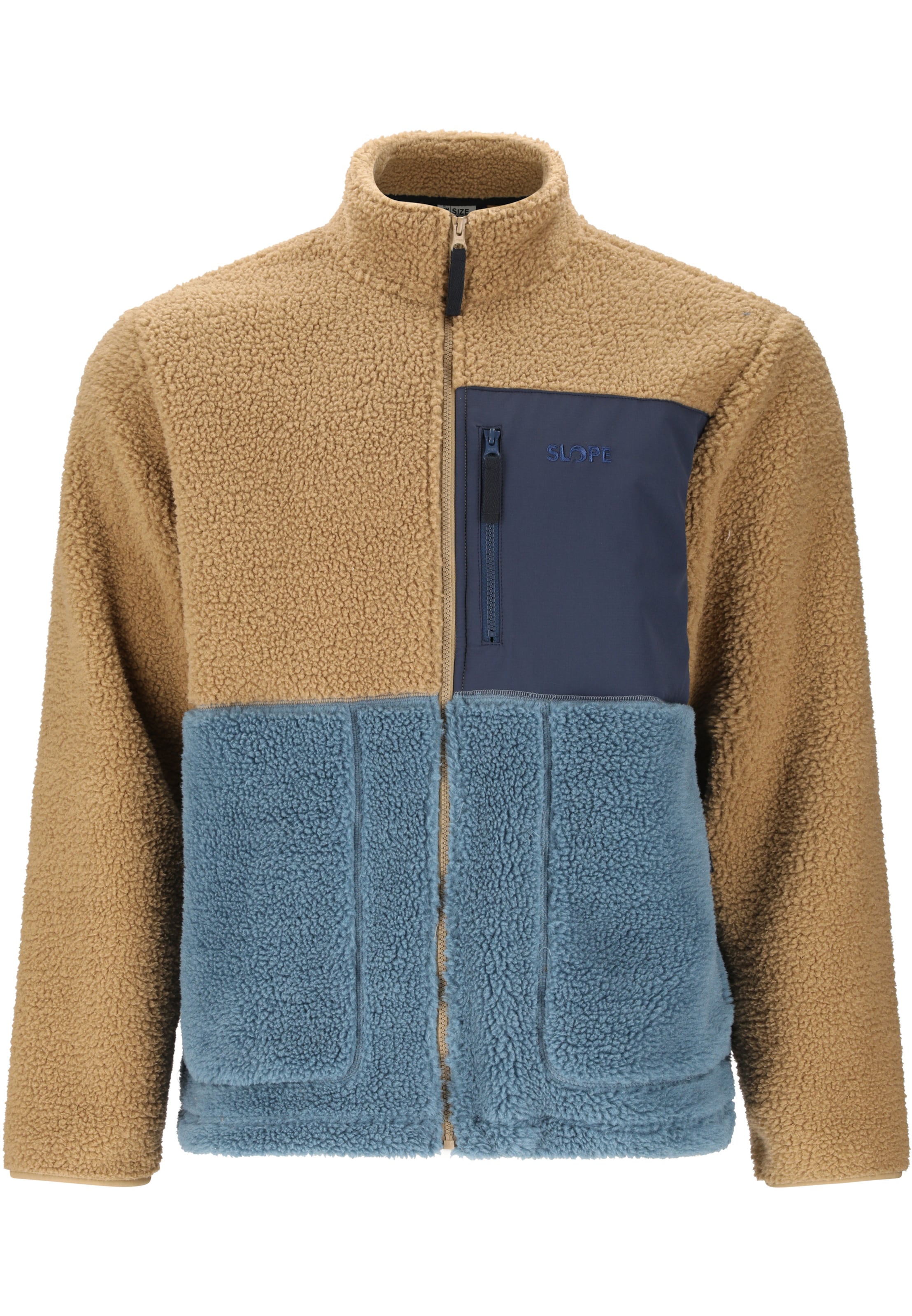 SLOPE Fleecejacke 'Katau' in Braun: Vorderseite
