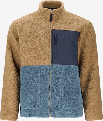 SLOPE Fleece jacket 'Katau' in Brown: front