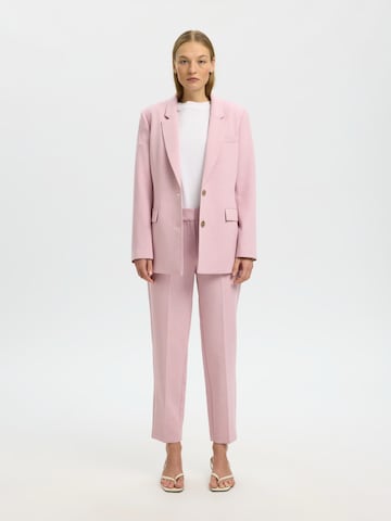 SELECTED Zúžený strih Nohavice s pukmi 'SLFRit-Ria' - Ružová