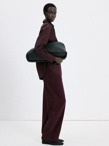 MANGO Baggy Jeans 'BLUES' in Red