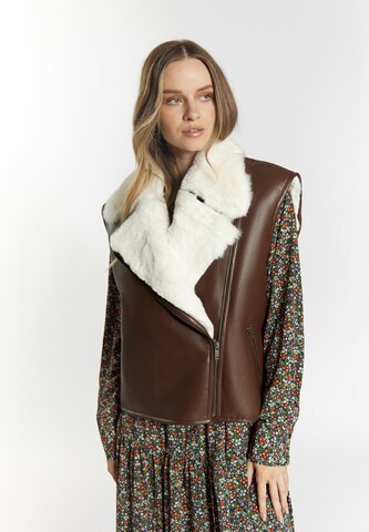 Gilet DreiMaster Vintage en marron : devant