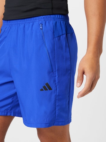 ADIDAS PERFORMANCE Regular Workout Pants 'Train Essentials' in Blue
