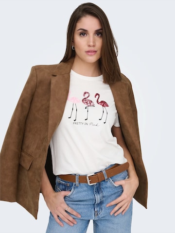 balts ONLY T-Krekls 'ONLKITA'