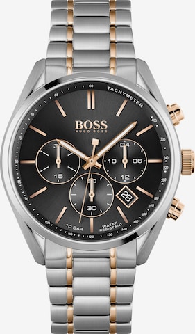 BOSS Black Analog Watch 'CHAMPION' in Silver: front