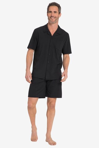JP1880 Short Pajamas in Black: front