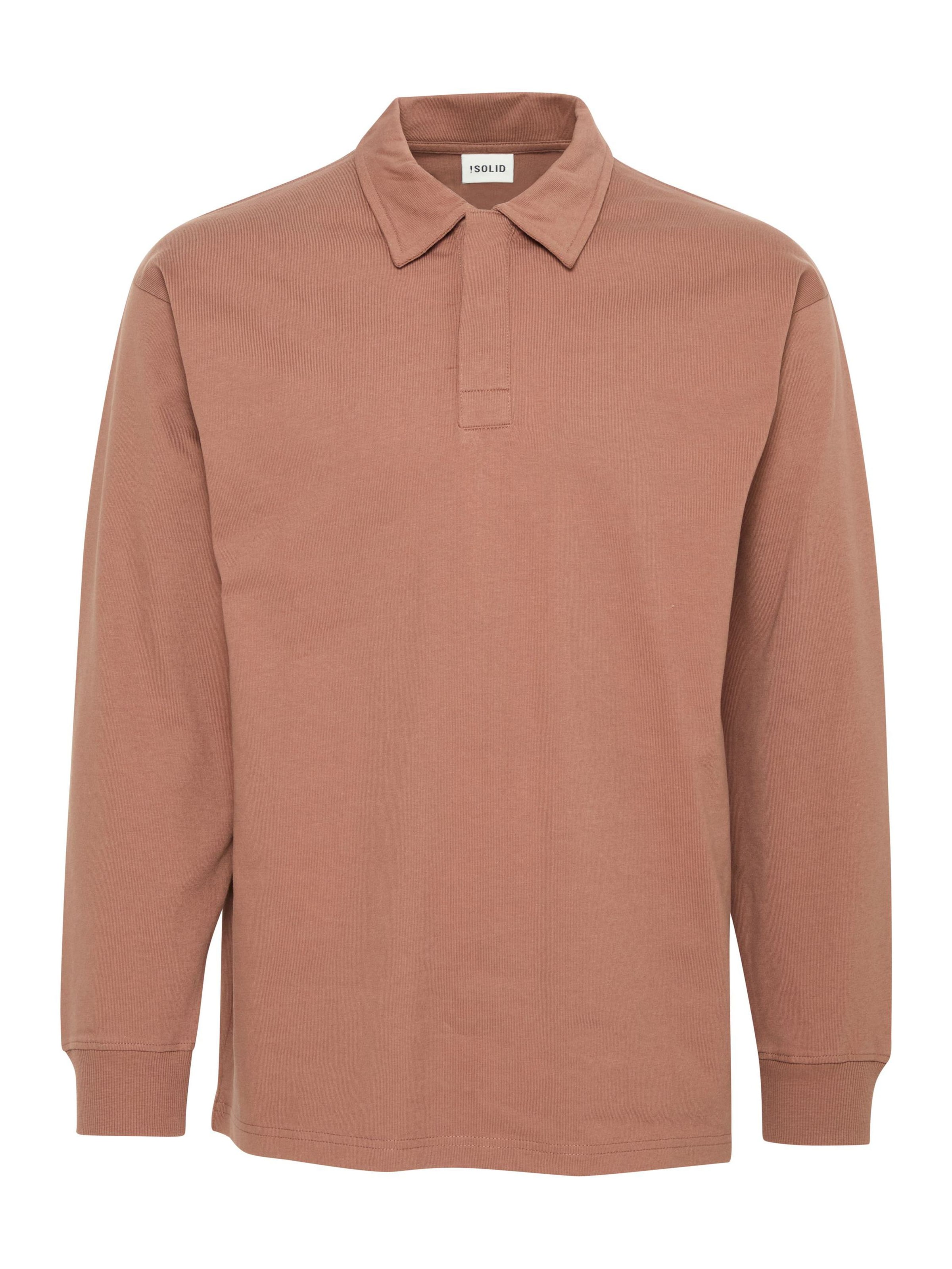 !Solid Longpullover ' SDORWELL ' in Braun: Vorderseite