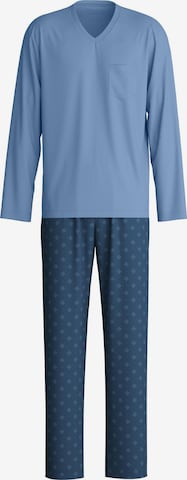 CALIDA Pajamas long 'Relax Imprint' in Blue: front