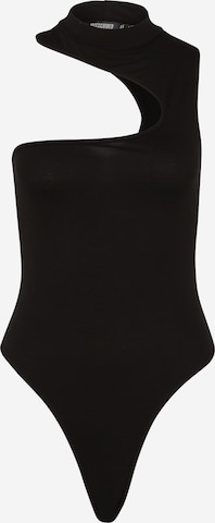 Tricou body de la Missguided Petite pe negru: față