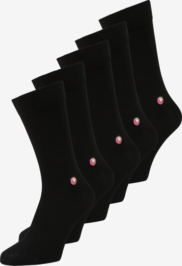 Sokid Socken (GOTS) in orange / pink / schwarz / weiß, Produktansicht