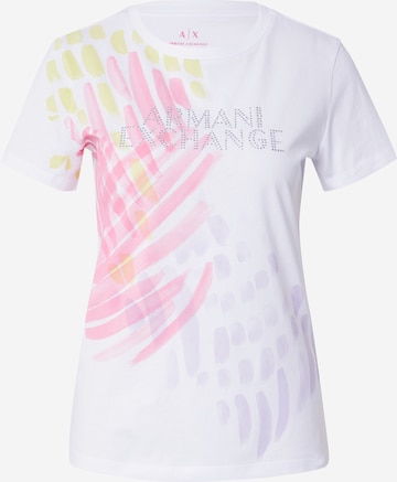 T-shirt ARMANI EXCHANGE en blanc : devant