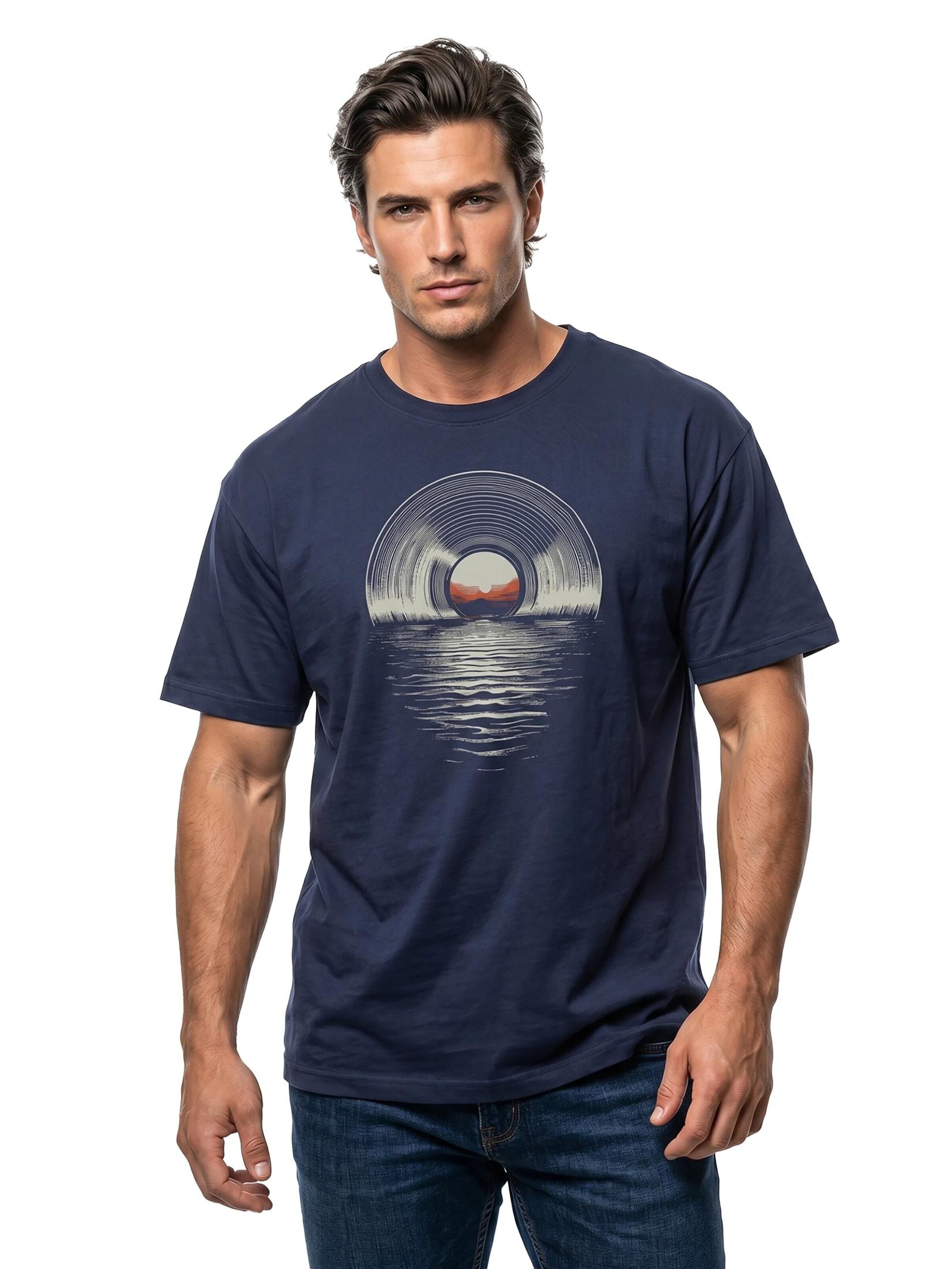 MAKAYA Shirt 'Sea Record' in Blue