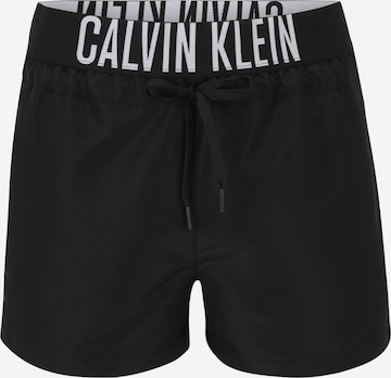 Shorts de bain Calvin Klein Swimwear en noir : devant