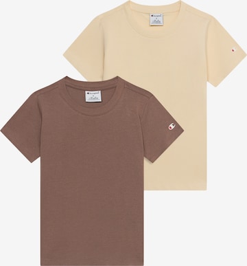Champion T-Shirt in Beige: Vorderseite