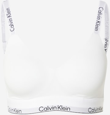 Calvin Klein UnderwearTrokutasti Grudnjak - bijela boja: prednji dio