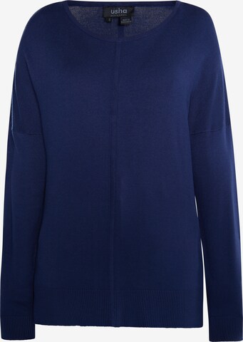 usha BLACK LABEL Sweater 'Nowles' in Blue: front