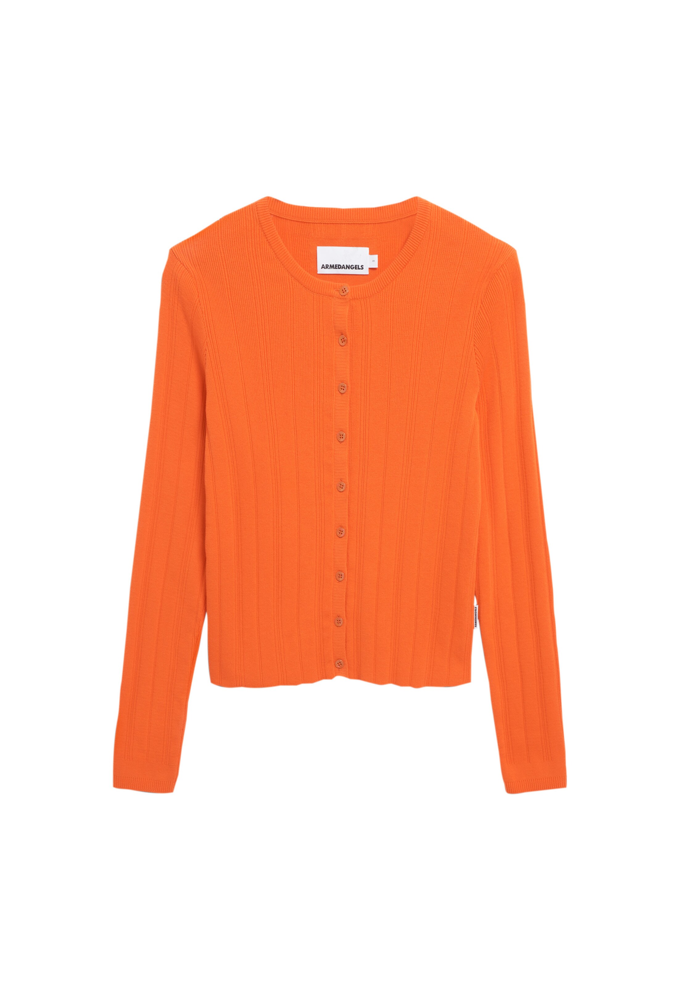 ARMEDANGELS Strickjacke CRESSIDAA CREPE in Orange: Vorderseite