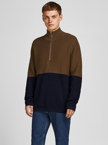 JACK & JONES Pullover 'Brooklyn' in Braun: predná strana