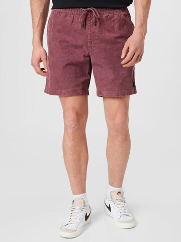 RVCA Pants in Purple: front