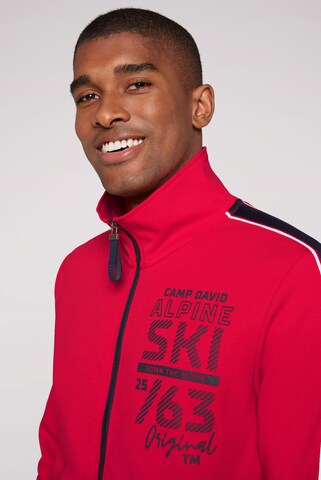 CAMP DAVID Sweatjacke in Rot