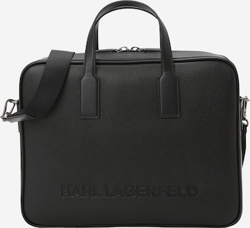 Karl Lagerfeld Laptoptasche 'Essential' in Schwarz: predná strana