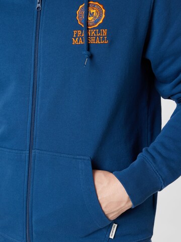 FRANKLIN & MARSHALL Zip-Up Hoodie in Blue