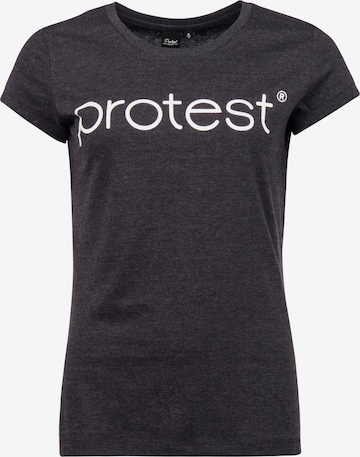 PROTEST Shirt 'CLASSIC LOGO T-SHIRT' in Zwart: voorkant