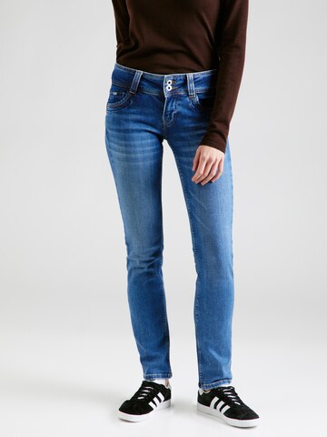 Pepe Jeans Slimfit Jeans in Blauw: voorkant