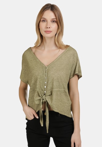 Camicia da donna di DreiMaster Vintage in verde: frontale