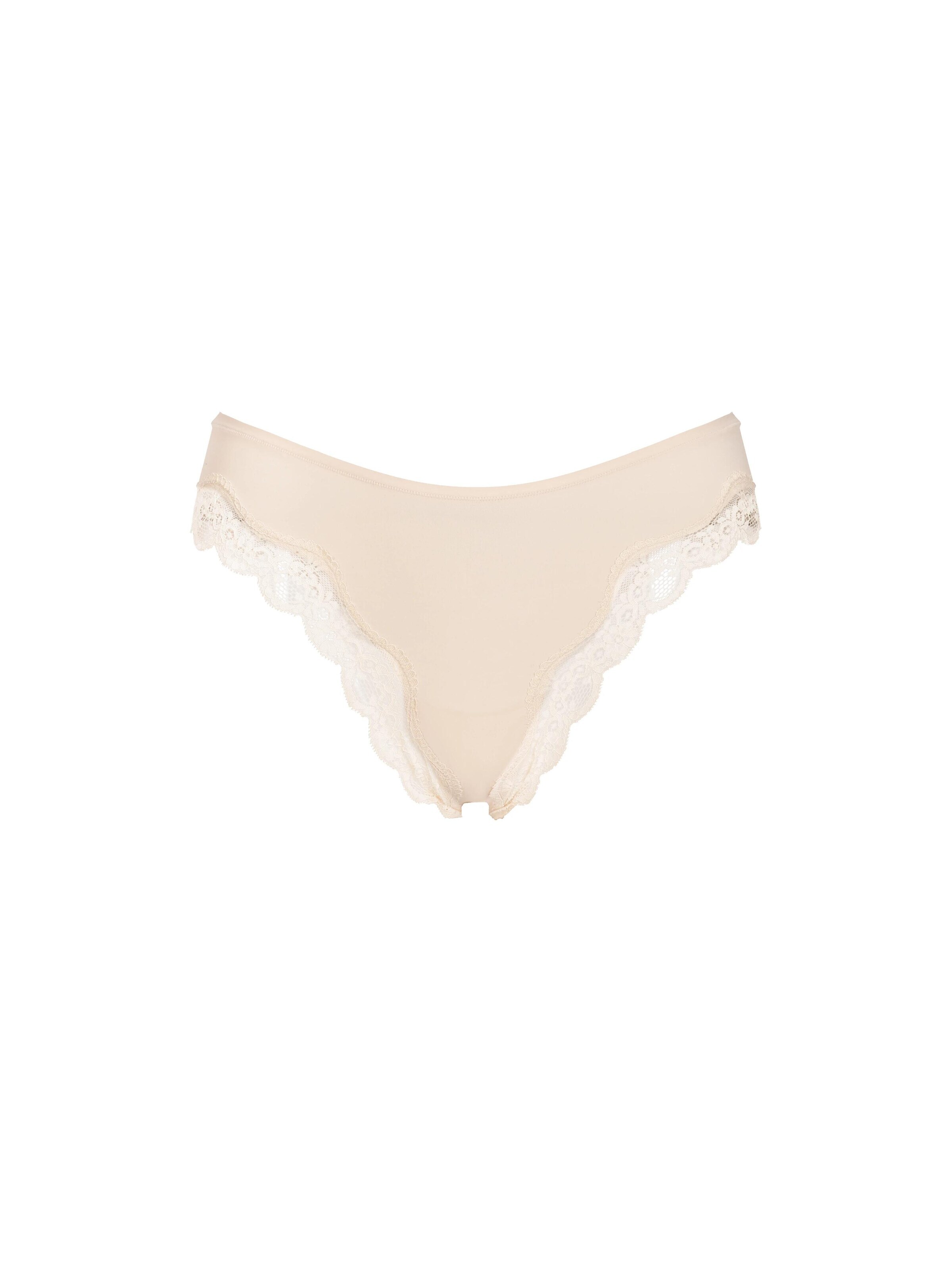 String 'Lace Tanga' di cfab in beige: frontale