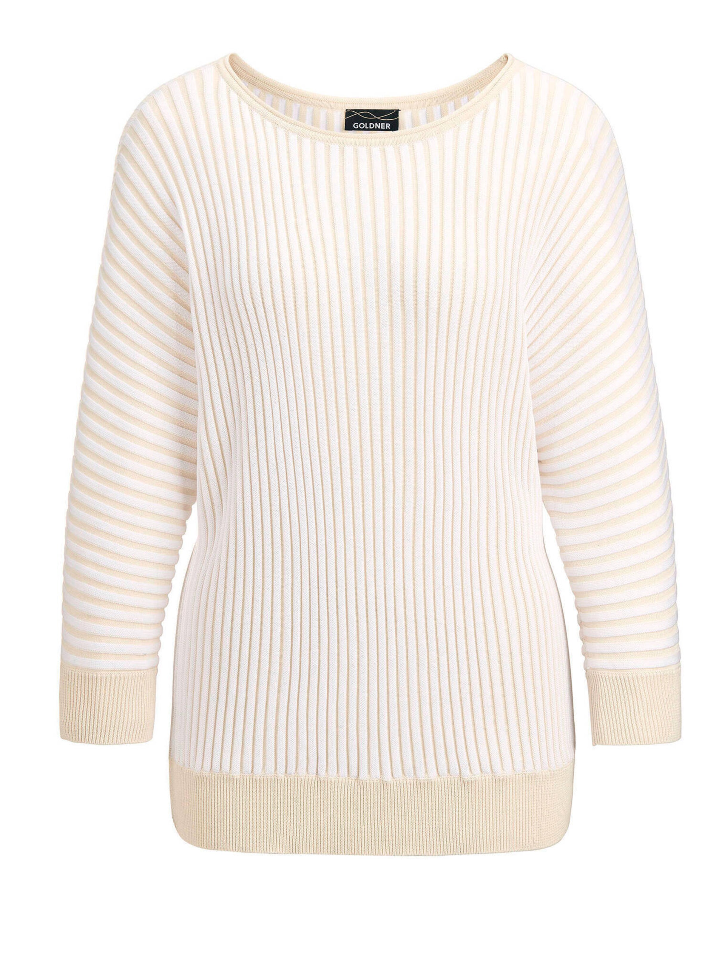 Goldner Pullover in Beige: Vorderseite