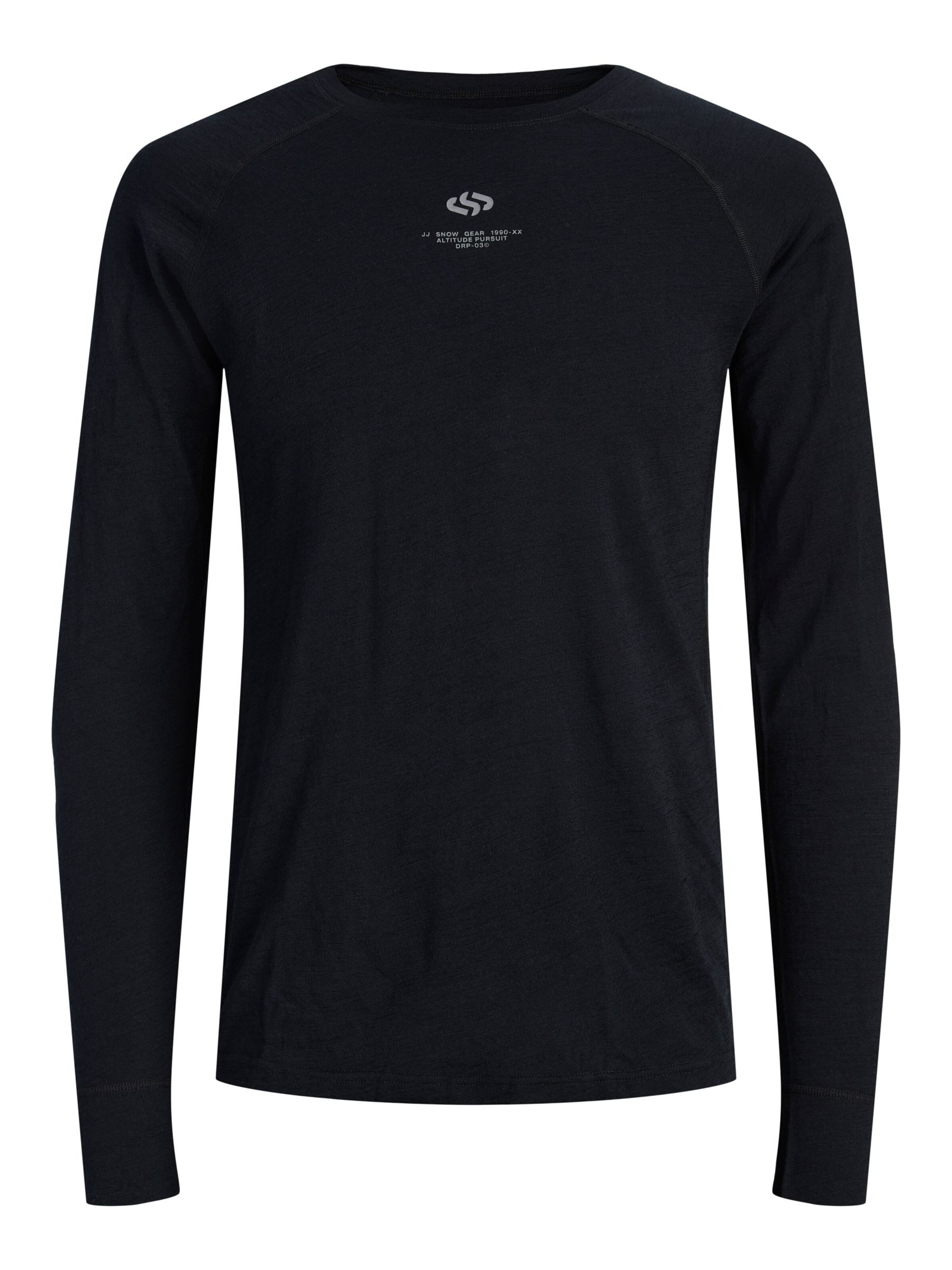 JACK & JONES - Camiseta en negro: frente