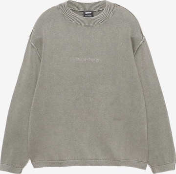 Pull&Bear Pullover 'STWD' i grå: forside