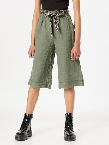 ZABAIONE Wide leg Broek 'Chaila' in Groen: voorkant