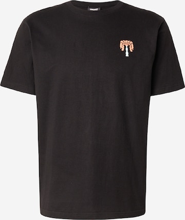 T-Shirt 'PARADISE' Kaotiko en noir : devant