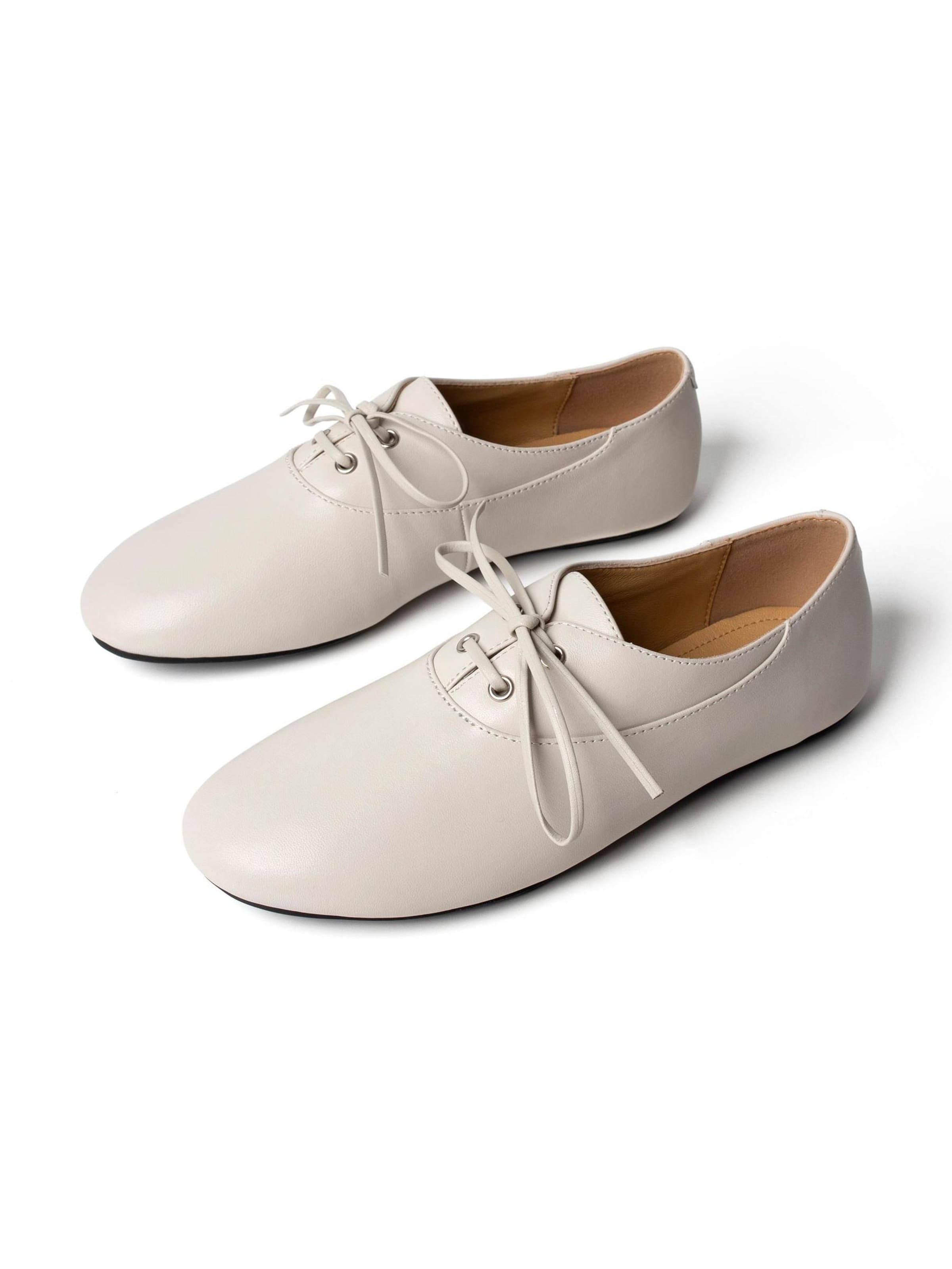 L37 HANDMADE SHOES Veterschoen 'A SLOW DANCE AWAY' in Wit