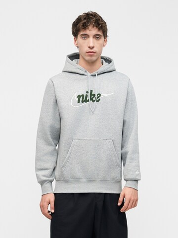 Nike Sportswear Mikina 'CLUB' – šedá: přední strana
