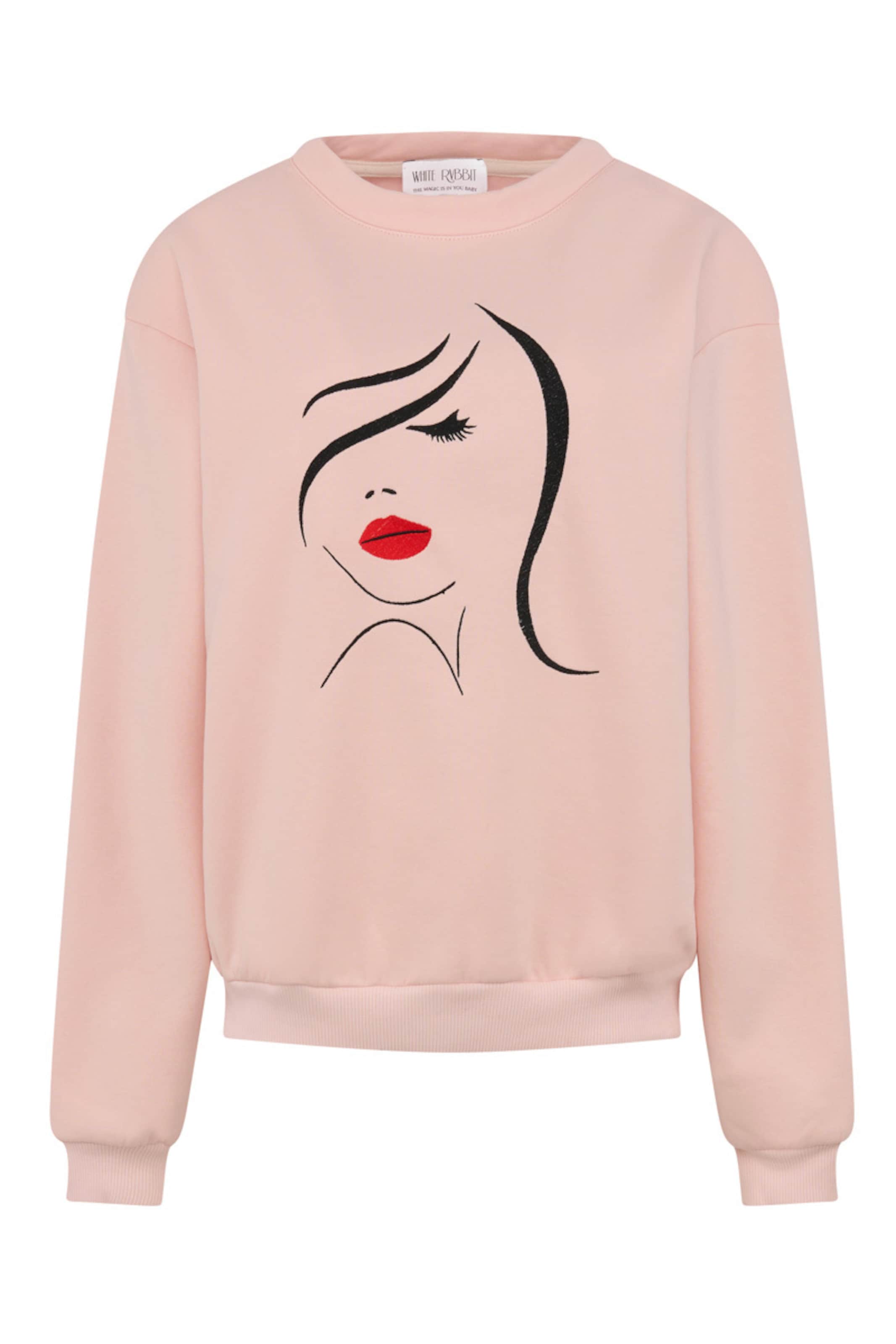WHITE RVBBIT Sweatshirt in Pink: Vorderseite
