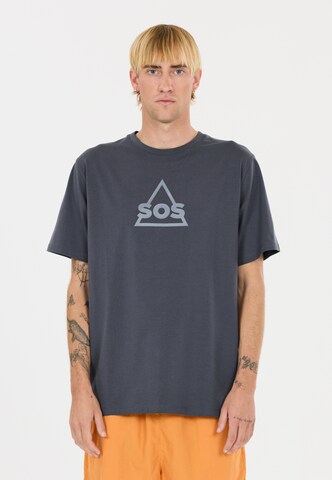SOS T-Shirt 'Kvitfjell' in Grau: Vorderseite