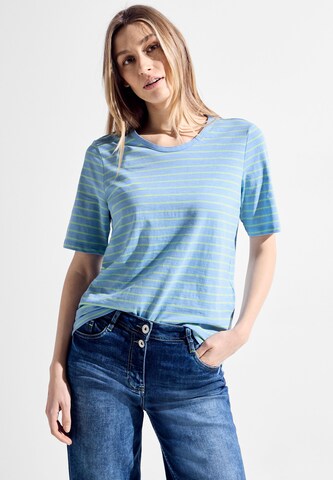 CECIL T-Shirt (GOTS) in Blau: Vorderseite