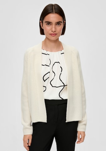 Cardigan s.Oliver BLACK LABEL en blanc : devant