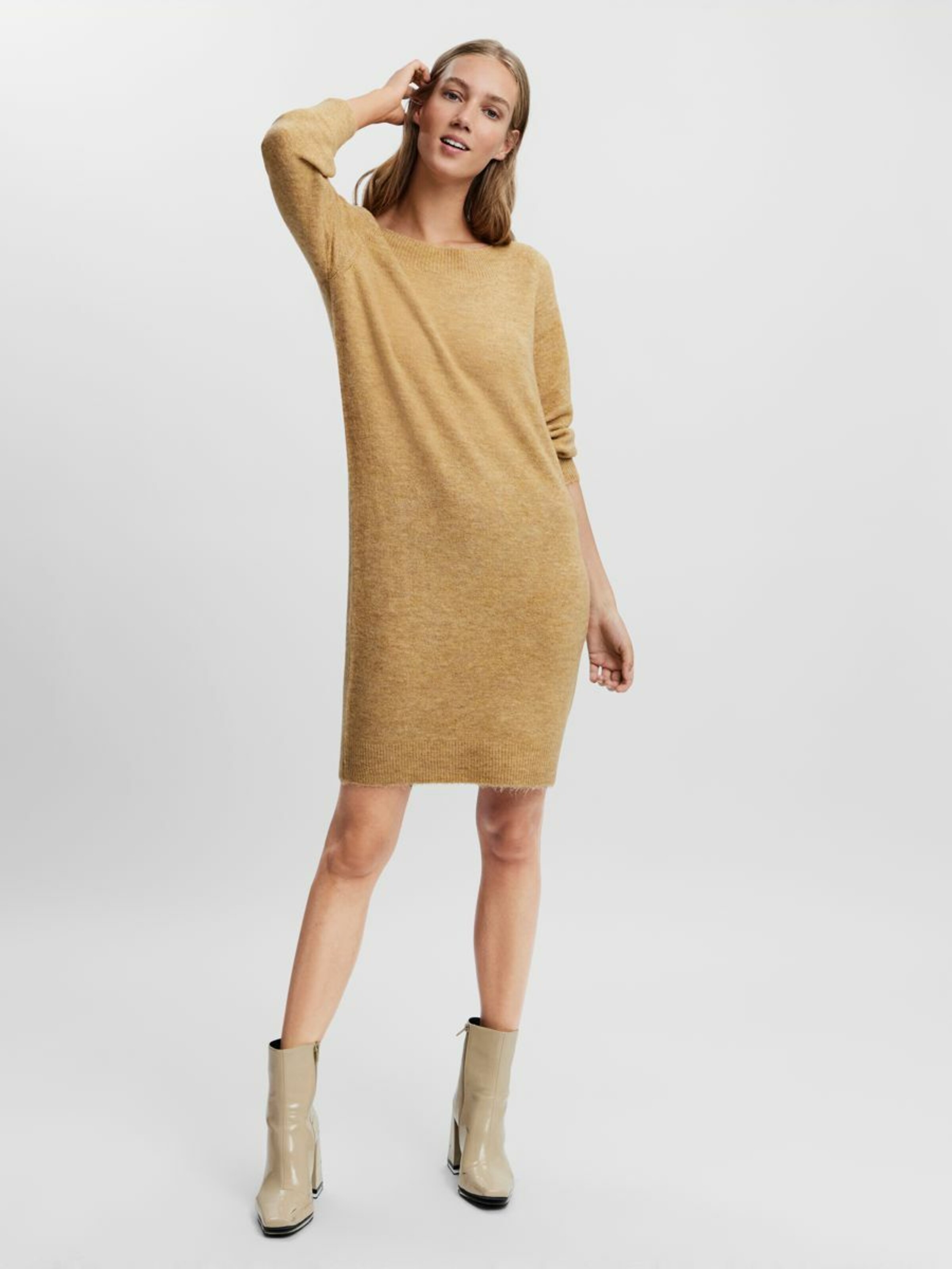 Frauen Kleider VERO MODA Kleid 'Lefile' in Braunmeliert - TW18034 Frauen Kleider VERO MODA Kleid 'Lefile' in Braunmeliert - TW18034
