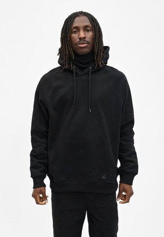 Cleptomanicx Sweatshirt 'Mask' in Black: front