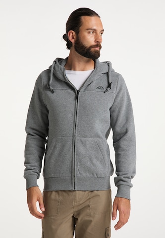 ICEBOUND Zip-Up Hoodie in Grey: front