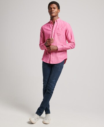 Superdry Regular Fit Hemd in Pink