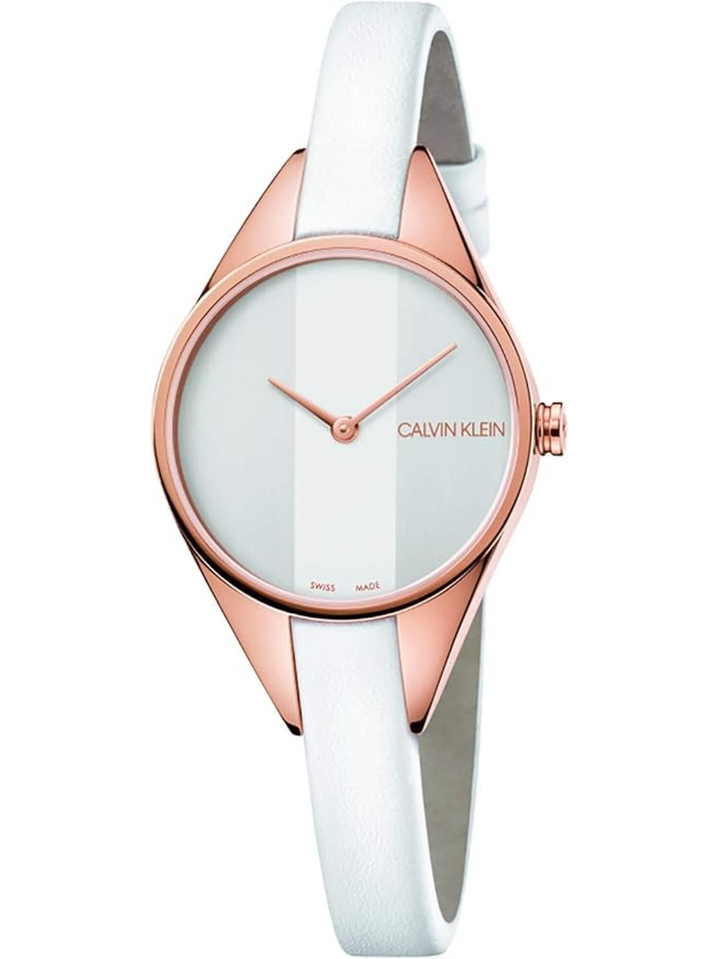 Calvin Klein - Uhren Quarzuhr K8P236L6 Swiss Made in Weiß: Vorderseite
