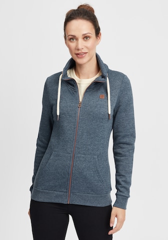 Oxmo Zip-Up Hoodie 'Vicky' in Blue: front