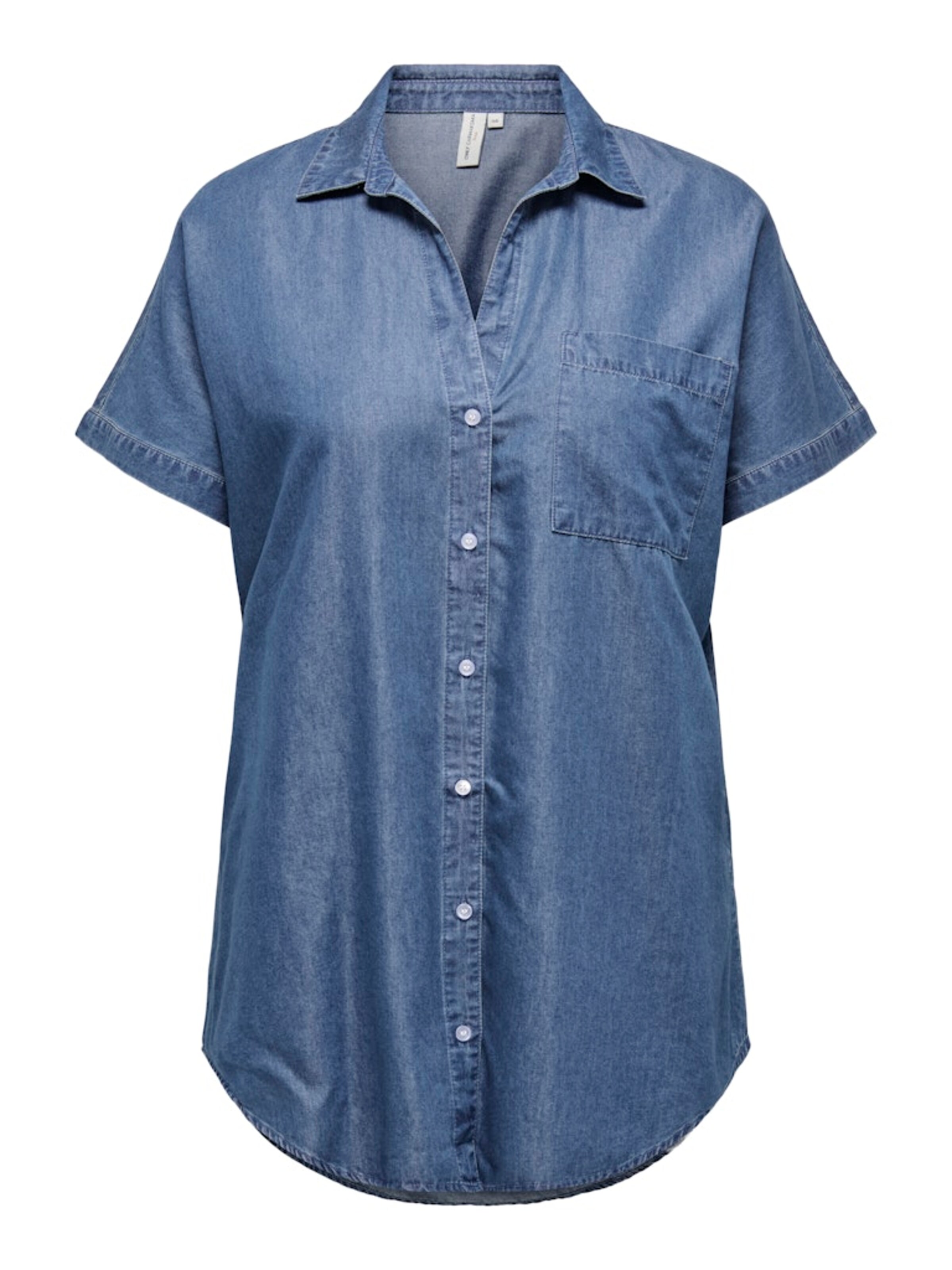 ONLY Carmakoma Блуза 'CARPenna' в синьо: отпред